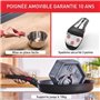 TEFAL INGENIO Easy Plus Poeles 24/28cm + poignée, Non induction, Antiadhésif, Compatible Lave-vaisselle, Fabriqué en Fra