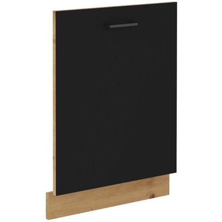 Façade lave-vaisselle + plinthe - MODENA - 60 cm - Chene artisan et noir mat - CUISINIER