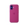 Apple Coque en silicone avec MagSafe pour iPhone 16 - Fuchsia