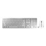 CHERRY DW 9100 SLIM clavier Souris incluse Universel RF sans fil + Bluetooth QWERTY Anglais américain Argent