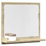 vidaXL Étagère de salle de bain à miroir chêne sonoma bois ingénierie