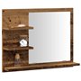 vidaXL Armoire à miroir de salle de bain vieux bois bois d'ingénierie
