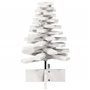 vidaXL Arbre de Noël en bois pour décoration blanc 60 cm pin massif