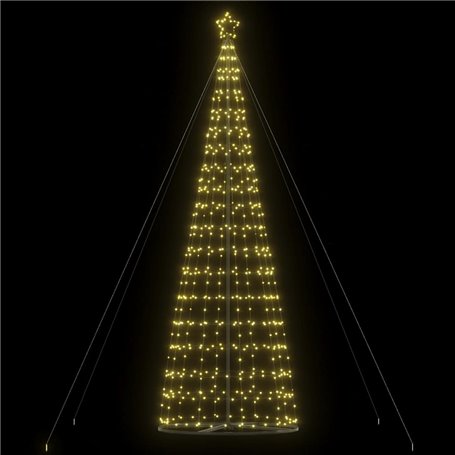 vidaXL Arbre de Noël lumineux conique 1534 LED blanc chaud 503 cm