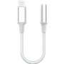 Adaptateur Renforcé Lightning vers Jack 3.5mm Mâle / Femelle Blanc Force Power Lite