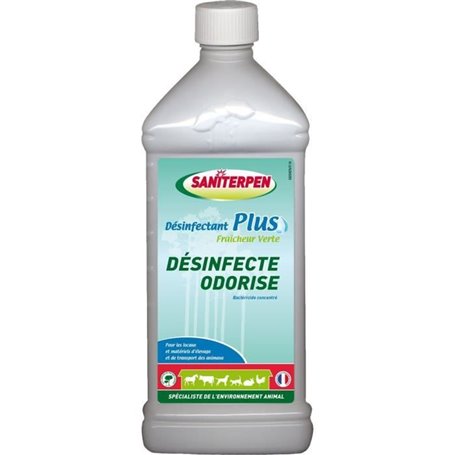 Désinfectant - SANITERPEN Plus - 1L - Fraicheur Verte - Bactéricide