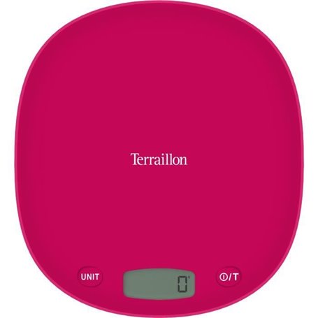 Balance de cuisine électronique - TERRAILLON - Macaron One Cherry - Capacité 3 kg - Graduation 1 g - Conversion liquides