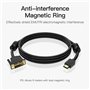 Vention ABFBG câble vidéo et adaptateur 1,5 m HDMI Type A (Standard) DVI-D Noir
