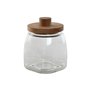 Boîte Home ESPRIT Transparent Naturel Silicone Verre Bois de hêtre 1