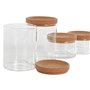 Set de Boites Home ESPRIT Transparent Naturel Liège Verre Borosilicaté