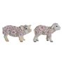 Figurine Décorative Home ESPRIT Blanc Multicouleur Fleurs 34 X 13