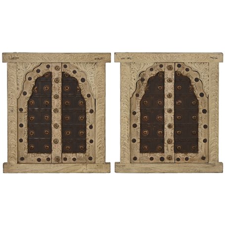 Décoration murale Home ESPRIT Beige Naturel Fenêtre 45 X 5 X 51 cm