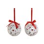 Boules de Noël Home ESPRIT Blanc Rouge PVC (7 Unités)