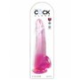Gode réaliste Pipedream King Cock Clear TPE Rose