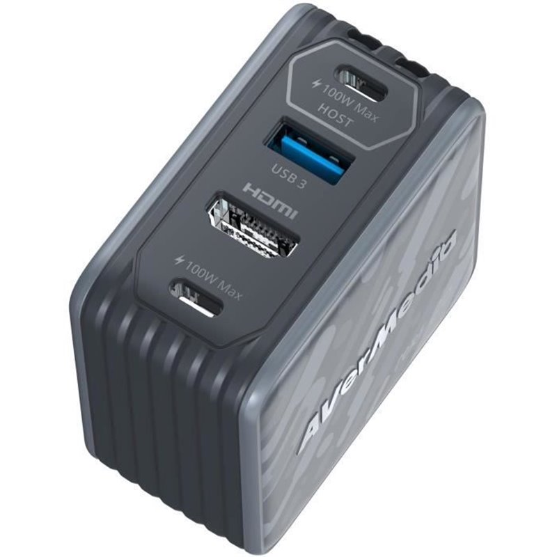 Image secondaire de Chargeur GaN - AVERMEDIA - 100W avec Sortie HDMI 4K GC313 Noir