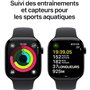 Apple Watch Series 10 GPS + Cellular - 46mm - Boîtier Jet Black Aluminium - Bracelet Black Sport Band - S/M