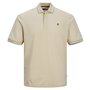 Polo à manches courtes homme Jack & Jones JPRBLUWIN POLO SS NOOS 12169064 Beige