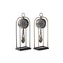 Horloge de table DKD Home Decor Verre Noir Doré Fer (17 x 12 x 46