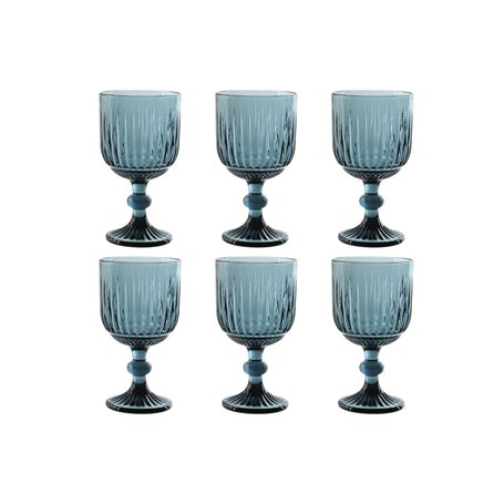 Set de Verres Home ESPRIT Bleu Verre 8
