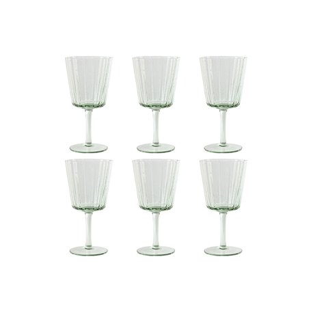 Set de Verres Home ESPRIT Vert Verre 285 ml 8