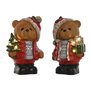 Décorations de Noël Home ESPRIT Marron Rouge Ours (2 Unités)
