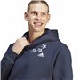 Sweat à capuche homme Adidas Bl Fl Hd Q3 Fl Bleu Blue marine