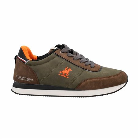 Chaussures casual U.S. Grand Polo Rennes Essential Nbk Olive Marron Clair