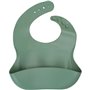 LOT DE 2 BAVOIRS SILICONE 1 VERT CACTUS + 1 GRIS