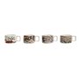 Ensemble de tasses à café Home ESPRIT Beige Rose Terre cuite Lila Métal Bambou Dolomite 260 ml
