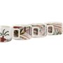 Ensemble de tasses à café Home ESPRIT Beige Rose Terre cuite Lila Métal Bambou Dolomite 260 ml