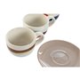 Jeu de 6 tasses avec plat Home ESPRIT Jaune Bleu Vert Lila Métal Dolomite 180 ml
