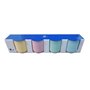 Ensemble de tasses à café Home ESPRIT Jaune Bleu Vert Rose Porcelaine 110 ml 4 Pièces