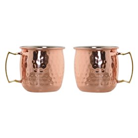 Ensemble de 2 mugs Home ESPRIT Doré 480 ml