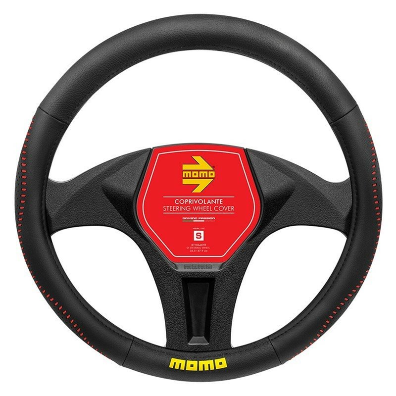 Housse pour volant MOMO MOMLSWC018BRS Noir/Rouge Ø 36 cm