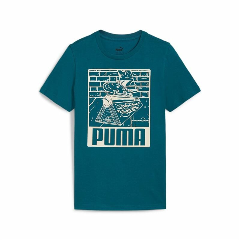 T shirt à manches courtes Enfant Puma Ess+ Mid 90S Graphic Bleu