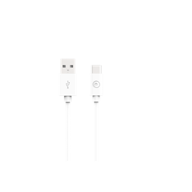 Câble USB A/USB C 2m Blanc - 3A Bigben