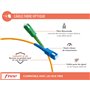 Câble Fibre optique SC/APC Free Monomode 2m Orange et Vert / Bleu Force Power Lite