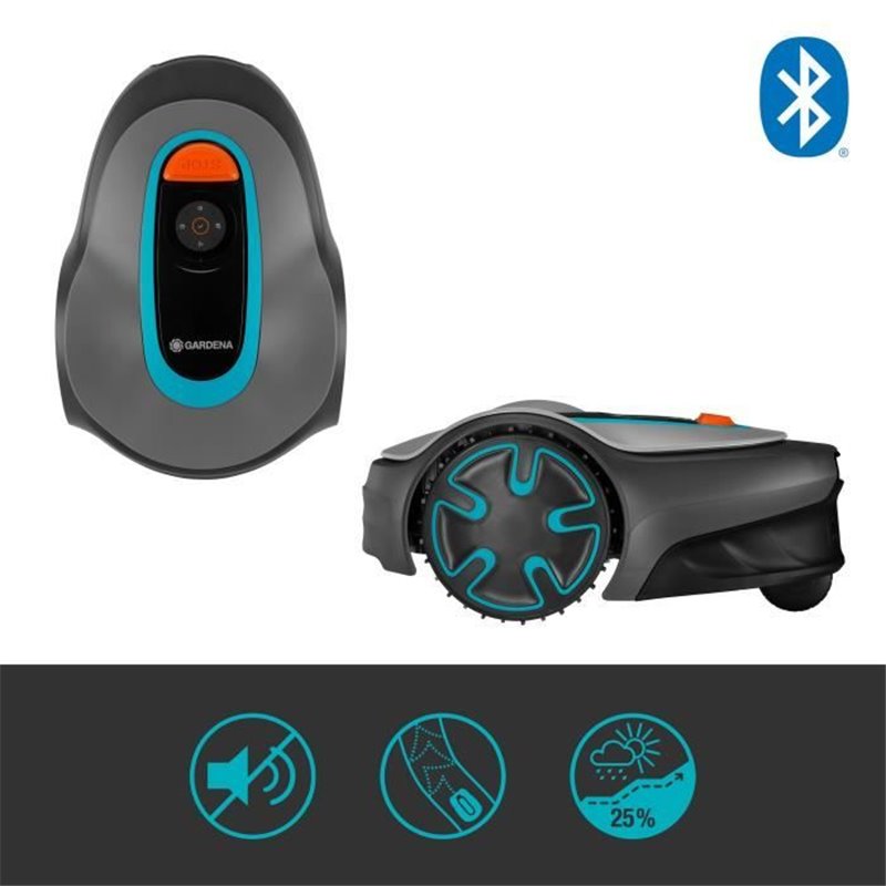 Image secondaire de GARDENA Tondeuse robot SILENO minimo 250  Connexion Bluetooth  Surface tonte max 250m²  Triple lames pivotantes (15201-26)