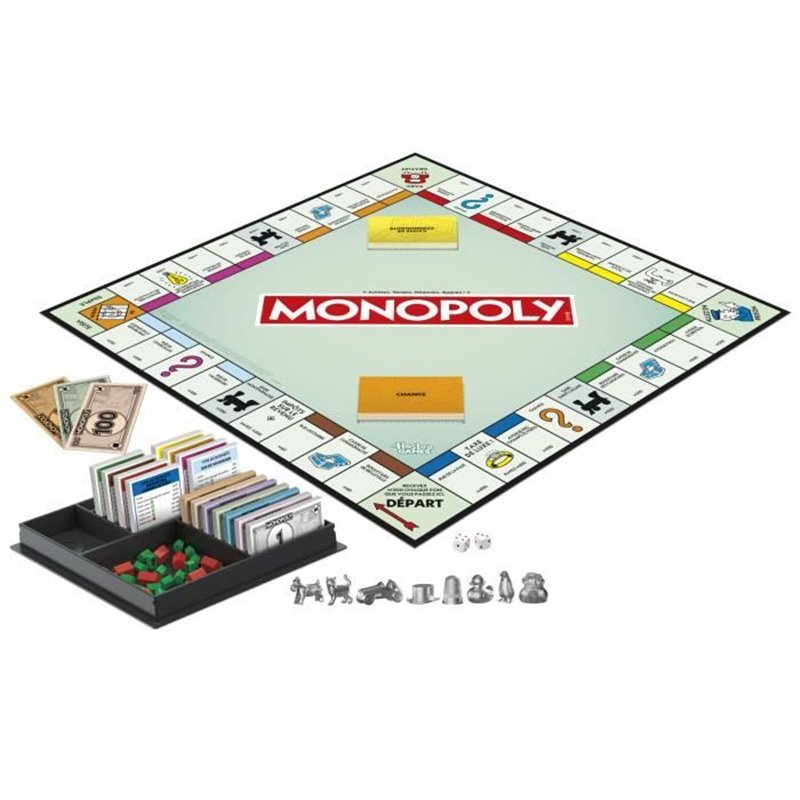 Image secondaire de Monopoly classique, jeu de société de plateau, avec boîte de rangement et pions grand format, 2 a 6 joueurs, version FR, des 8 a