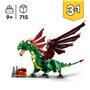 LEGO Creator 31161 3-en-1 Le dragon médiéval - Jeu de construction pour garçon des 9 ans