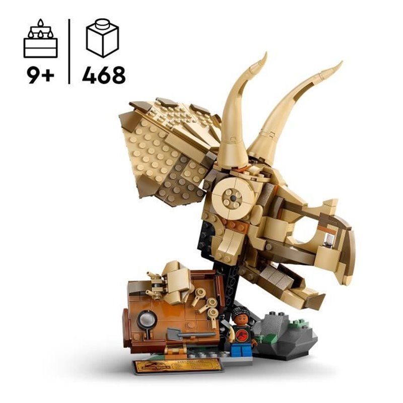 Image secondaire de LEGO Jurassic World 76969 Les fossiles de dinosaures : le crâne du tricératops - Jeu 9 ans