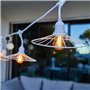 Guirlande lumineuse extérieur - LUMISKY - CHIC WHITE LIGHT - 6 m - 10 ampoules a filament - E27 - LED blanc chaud
