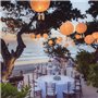 Suspension solaire LED - LUMISKY - HIMALAYA - Ø30cm - Beige, creme et mariage festif - Autonomie 8h