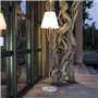 Lampadaire solaire et rechargeable - LUMISKY - STANDY WOOD SOLAR - H150 cm - LED blanc chaud dimmable