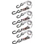 Lot de 4 Sangles de tension - MASTER LOCK - 3062EURDAT - Doubles crochets en S - Fermeture cliquet - 4 1,80 m