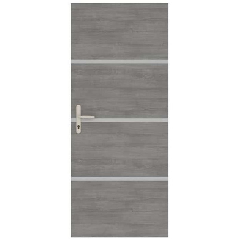 Kit de Rénovation pour Porte Intérieure - NORDLINGER PRO - 4 Feuilles 85 x 50 cm & 3 Profils 85 x 2 cm - Gris Agate