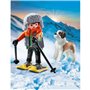 PLAYMOBIL 71741 Garçon en raquettes avec Saint Bernard