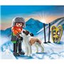 PLAYMOBIL 71741 Garçon en raquettes avec Saint Bernard