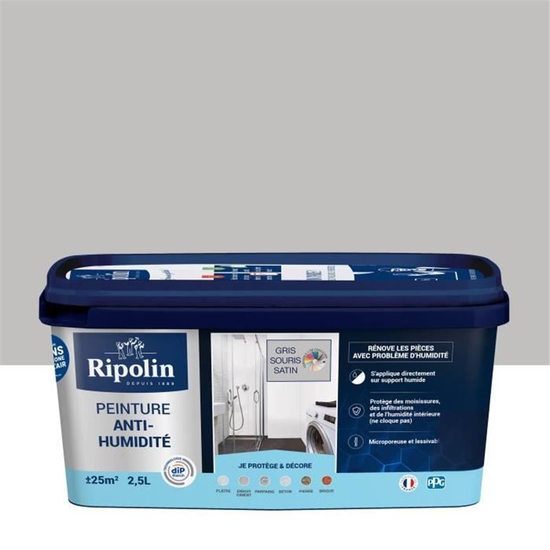 Image secondaire de RIPOLIN PEINTURE ANTI-HUMIDITE 2,5L