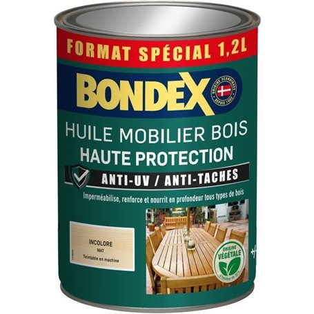 Huile mobilier incolore - BONDEX - 441376 - Mat - 1,2 L